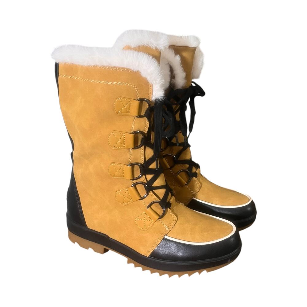 Dream Pairs Winter Boots Mid Calf Faux Suede Faux Fur lined Size 10 NWB